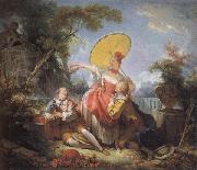 Jean-Honore Fragonard The Musical Contest oil